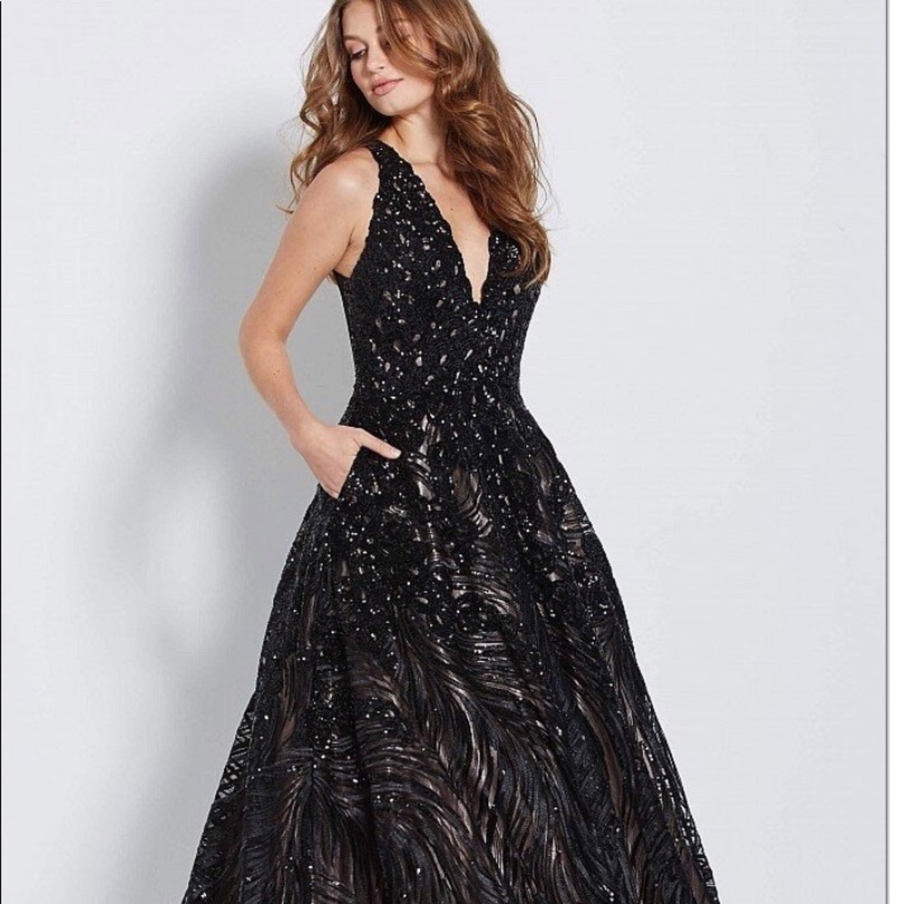 Jovani formal gown black, sz 12-14